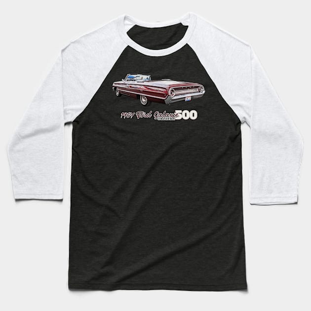 1964 Ford Galaxie 500 Convertible Baseball T-Shirt by Gestalt Imagery